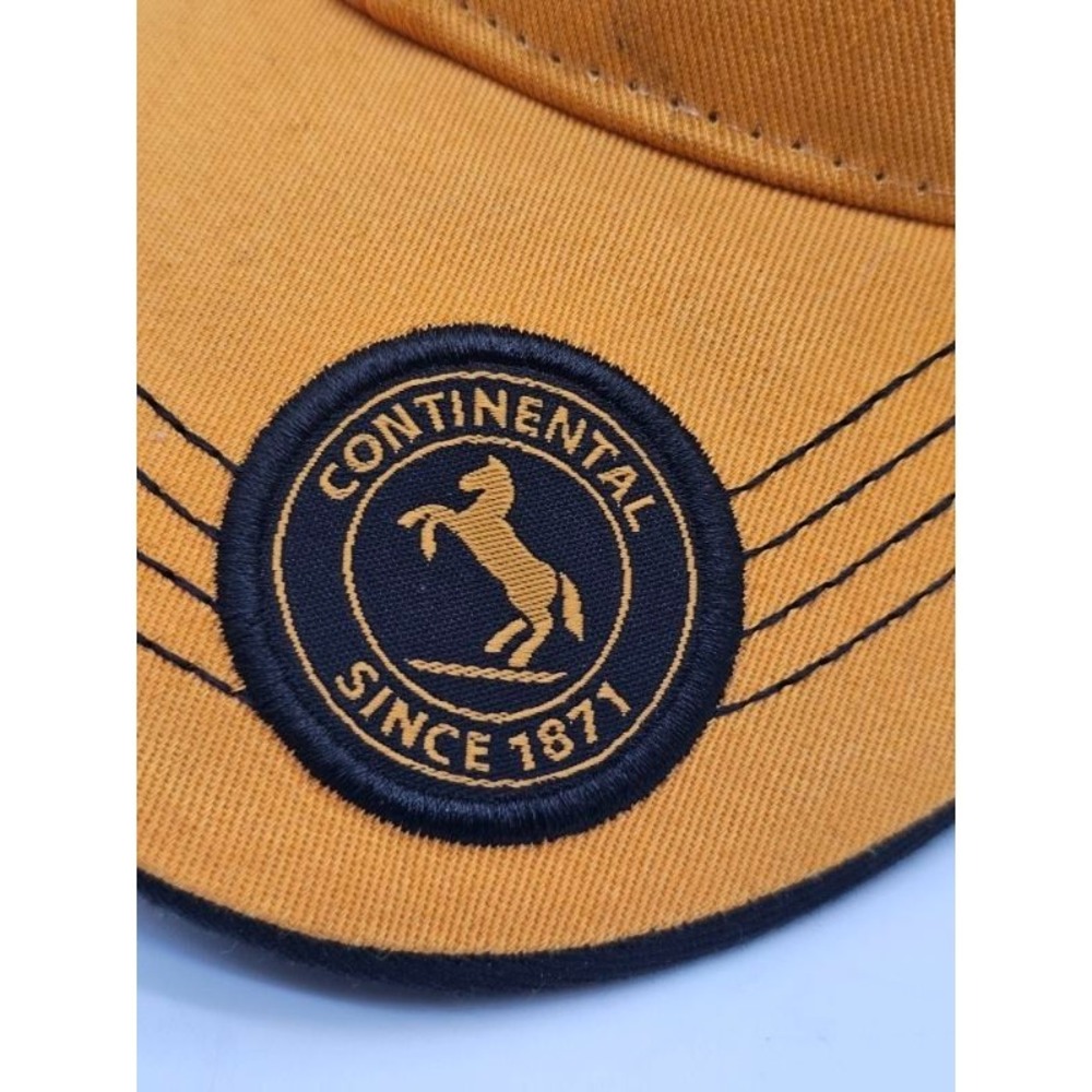 Continental Tire Trucker Cap Hat Embroidered Logo Yellow/Black OSFA Adjustable - Picture 5 of 9